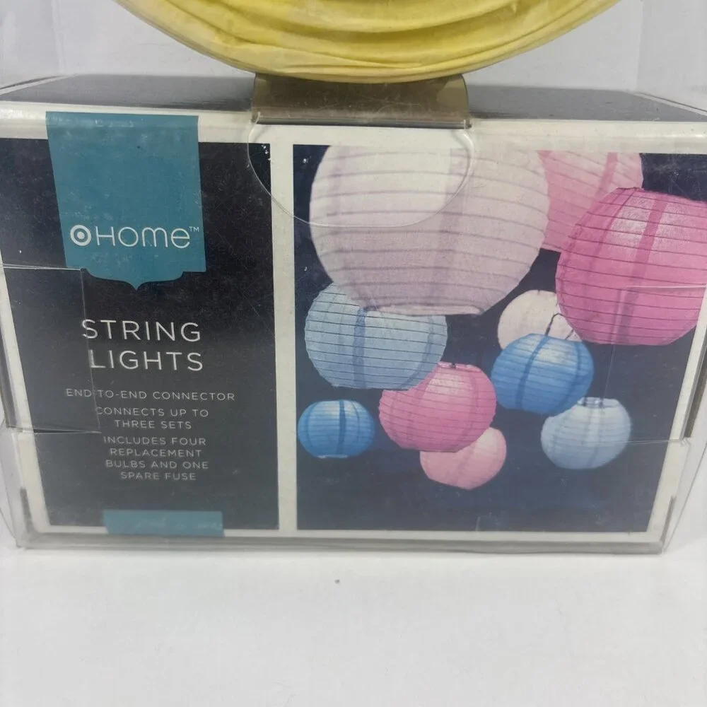 Target Home Paper Lantern String Lights 10 Indoor & Outdoor Party Decor 2011 New